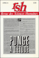 Revue des Sciences Humaines, n°228/octobre - décembre 1992