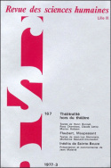 Revue des Sciences Humaines, n°167/juillet - septembre 1977