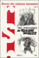 Revue des Sciences Humaines, n°190/avril - juin 1983