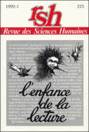 Revue des Sciences Humaines, n°225/janvier - mars 1992