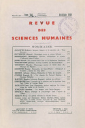 Revue des Sciences Humaines, n°134/avril - juin 1969