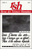 Revue des Sciences Humaines, n°207/juillet - septembre 1987