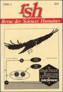 Revue des Sciences Humaines, n°201/janvier - mars 1986