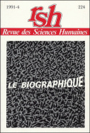 Revue des Sciences Humaines, n°224/octobre - décembre 1991