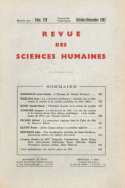 Revue des Sciences Humaines, n°128/octobre - décembre 1967