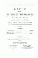 Revue des Sciences Humaines, n°53/janvier - mars 1949