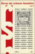 Revue des Sciences Humaines, n°180/octobre - décembre 1980