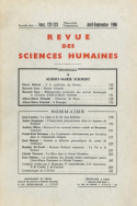Revue des Sciences Humaines, n°122-123/avril - septembre 1966