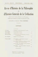 Revue d'Histoire de la Philosophie et d'Histoire Générale de la Civilisation, n° 29/janvier - mars 1942