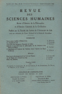 Revue des Sciences Humaines, n°51-52/juillet - décembre 1948