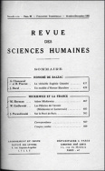 Revue des Sciences Humaines, n°80/octobre - décembre 1955