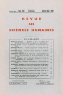 Revue des Sciences Humaines, n°133/janvier - mars 1969
