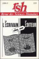 Revue des Sciences Humaines, n°219/juillet - septembre 1990