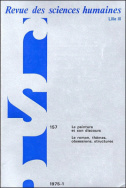 Revue des Sciences Humaines, n°157/janvier - mars 1975