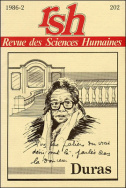 Revue des Sciences Humaines, n°202/avril - juin 1986