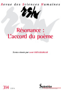 Revue des Sciences Humaines, n°314/avril - juin 2014
