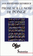 Prose sur le nom de Ponge