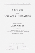 Revue des Sciences Humaines, n°61/janvier - mars 1951