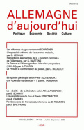 Allemagne d'aujourd'hui, n°153/juillet - septembre 2000