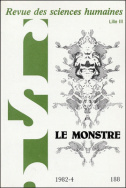 Revue des Sciences Humaines, n°188/octobre - décembre 1982