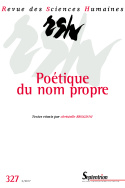 Revue des Sciences Humaines, n°327/juillet - septembre 2017