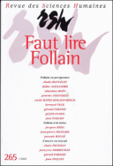 Revue des Sciences Humaines, n°265/janvier - mars 2002