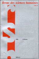 Revue des Sciences Humaines, n°155/juillet - septembre 1974