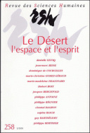 Revue des Sciences Humaines, n°258/avril - juin 2000
