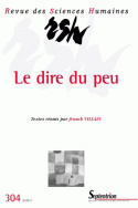 Revue des Sciences Humaines, n°304/octobre - décembre 2011