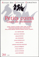 Revue des Sciences Humaines, n°261/janvier - mars 2001