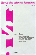 Revue des Sciences Humaines, n°169/janvier - mars 1978