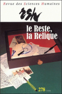 Revue des Sciences Humaines, n°278/avril - juin 2005