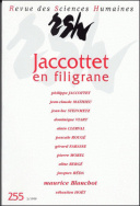Revue des Sciences Humaines, n°255/juillet - septembre 1999