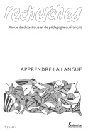 Recherches, n° 74/1<sup>er</sup> semestre 2021