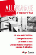 Allemagne d'aujourd'hui, n°187/janvier - mars 2009