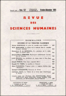 Revue des Sciences Humaines, n°152/octobre - décembre 1973
