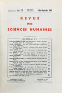 Revue des Sciences Humaines, n°131/juillet - septembre 1968