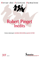 Revue des Sciences Humaines, n°317/janvier - mars 2015