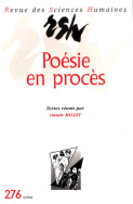 Revue des Sciences Humaines, n°276/octobre - décembre 2004