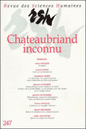 Revue des Sciences Humaines, n°247/juillet - septembre 1997