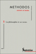 Methodos, n°1/2001 : La philosophie et ses textes