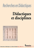 Recherches en Didactiques, n°18/décembre 2014